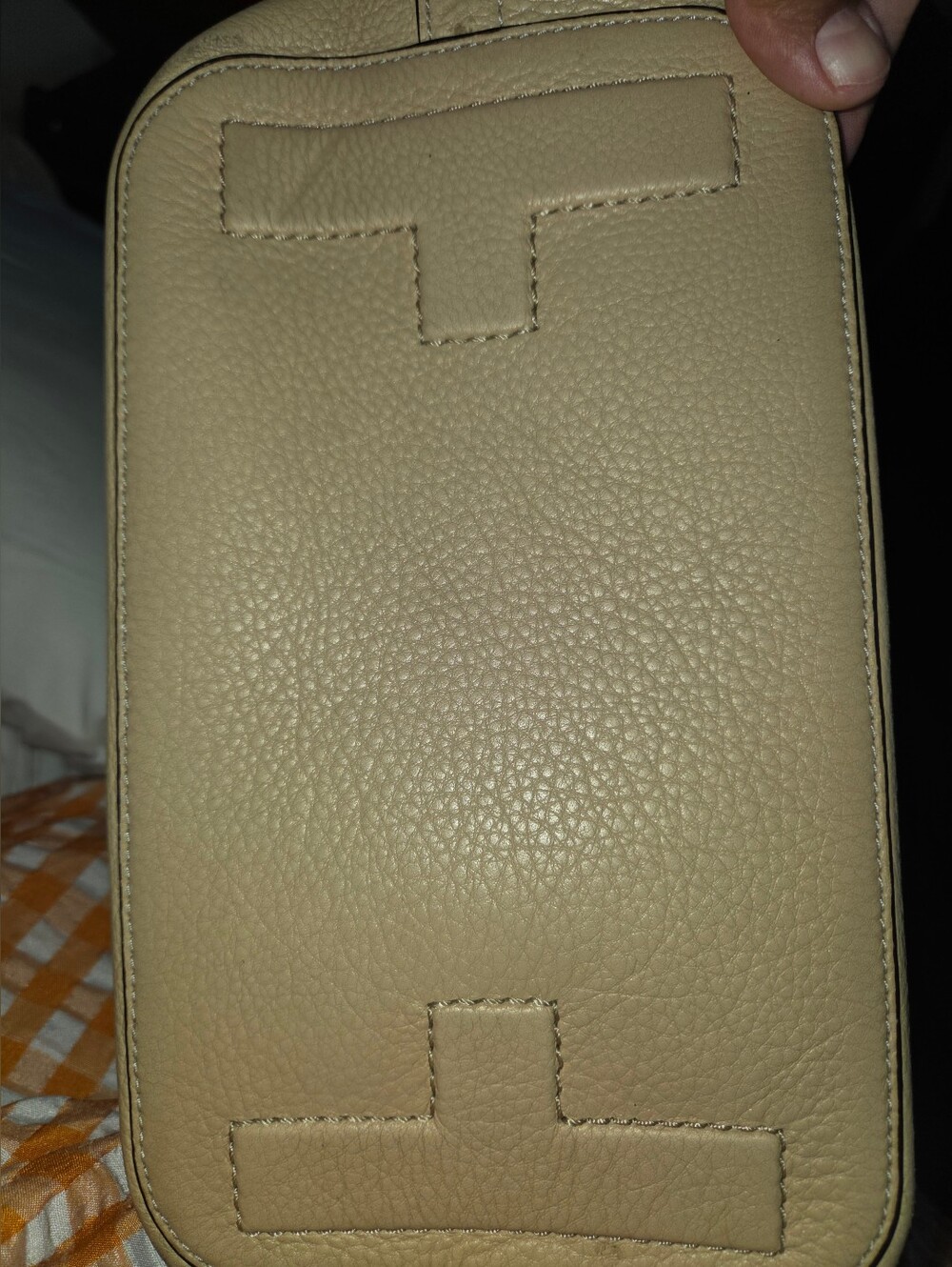 Tory Burch Perforated Logo Tote - Beige - Picture 9 of 13